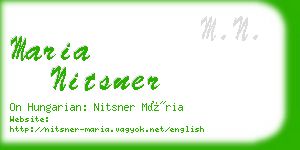 maria nitsner business card